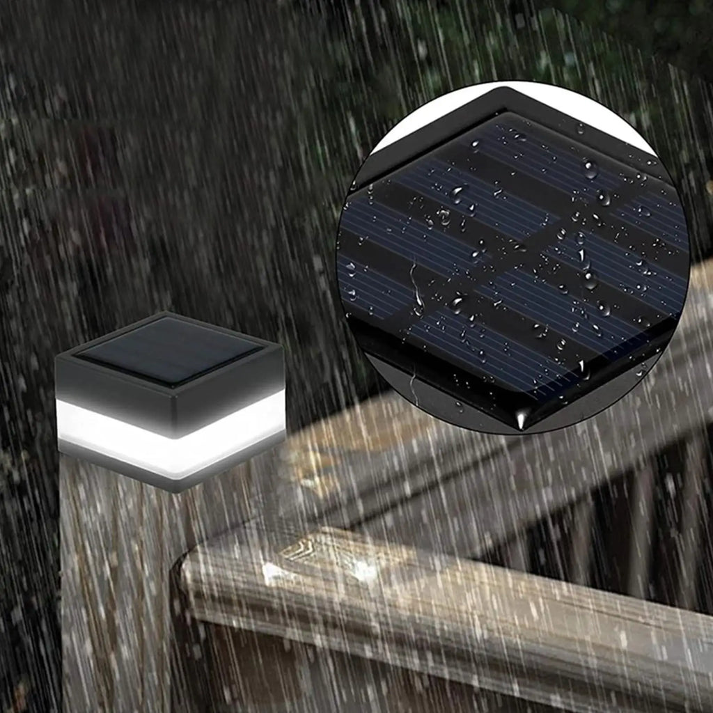 Solar Post Fence Lights Outdoor – 2-Color Waterproof Garden Lamp Solar Fence Light Axl