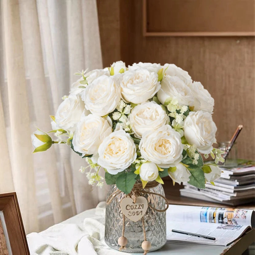 Artificial Silk Peony Stem – Faux Flower for Home & Wedding Decor Artificial Flower Stem Axl