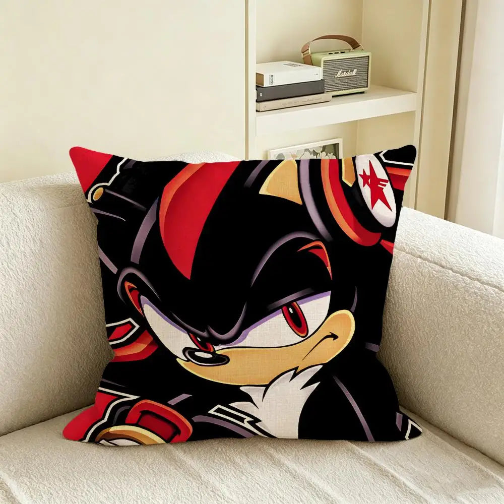 Anime Hedgehog Linen Cushion Cover | Sofa & Bedroom Decor Cushion Cover Axl White3 30X30cm