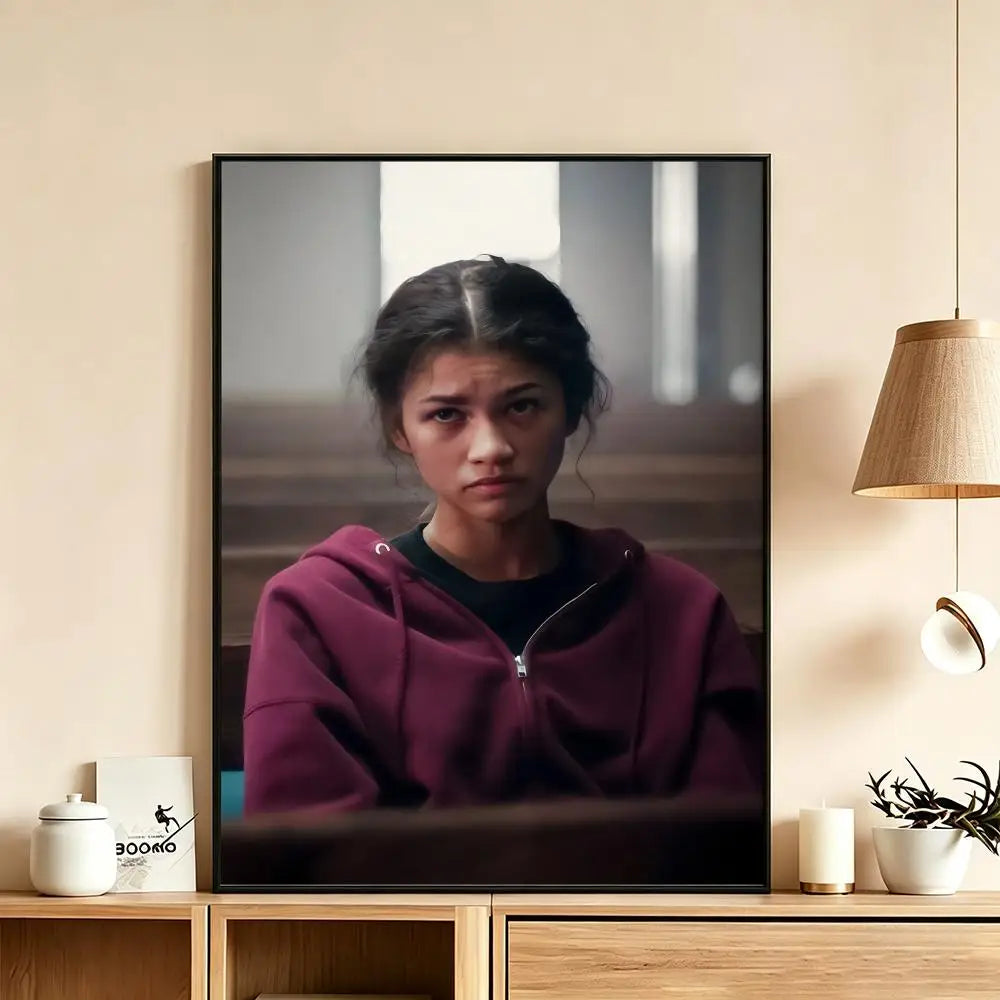 Zendaya HD Art Poster – Waterproof Sticky Wall Decor Wall Art Poster Axl White3 15X20cmNoframe