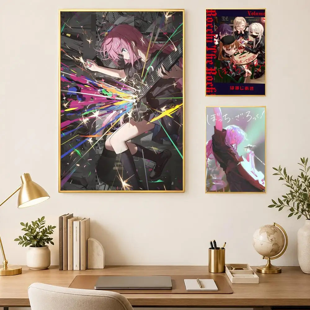 Bocchi the Rock Anime Wall Poster – Self-Stick HD Waterproof Anime Wall Poster Axl