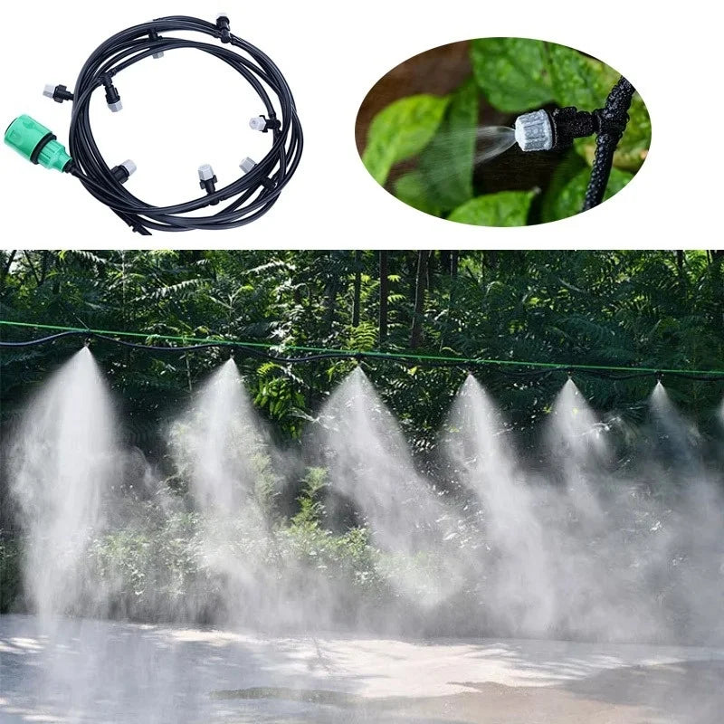 10M Garden Misting System – 10 Adjustable Sprinkler Nozzles Drip Irrigation Kit Axl Default Title