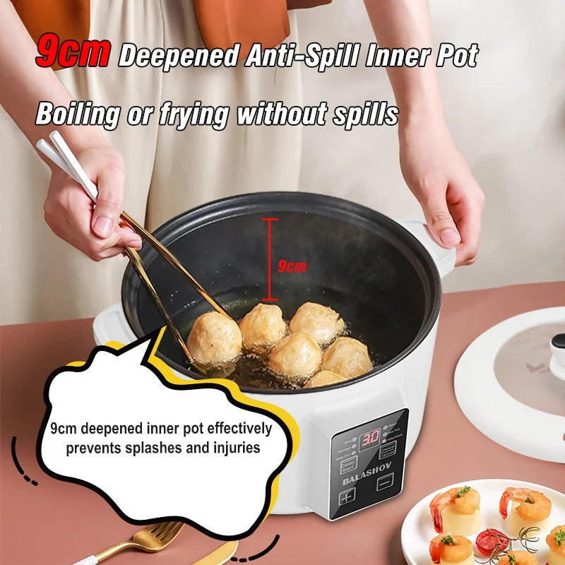 BALASHOV 3.5L Multifunction Electric Cooker – Non-Stick Hot Pot Electric Cooker Axl
