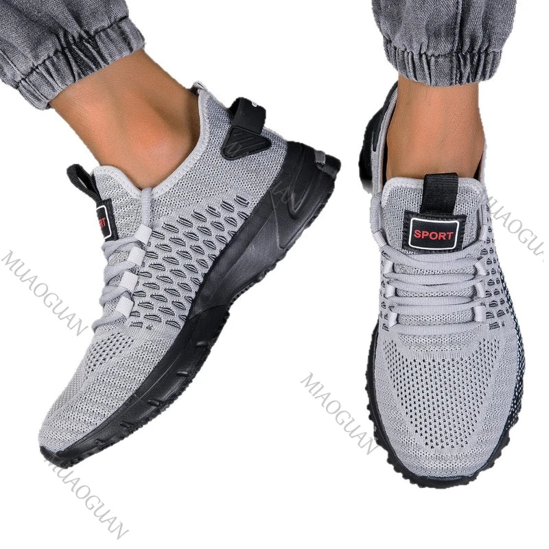 Men's Slip-On Sneakers – Lightweight Breathable Casual Shoes Men's Sneakers Axl Gray 40