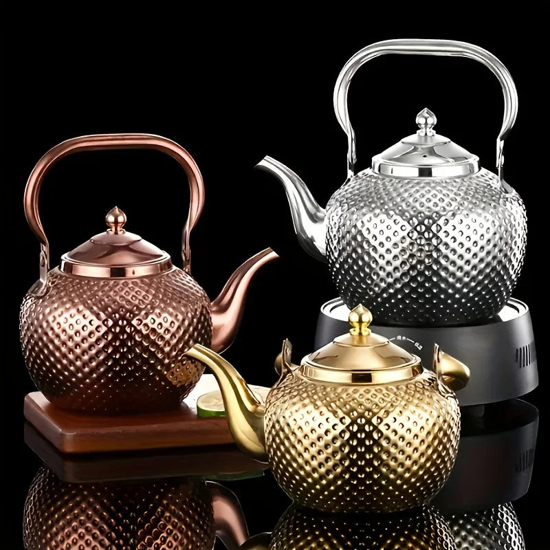 KEMORELA Stainless Steel Tea Kettle with Filter | 1.2–2L Stovetop Tea Kettle Axl