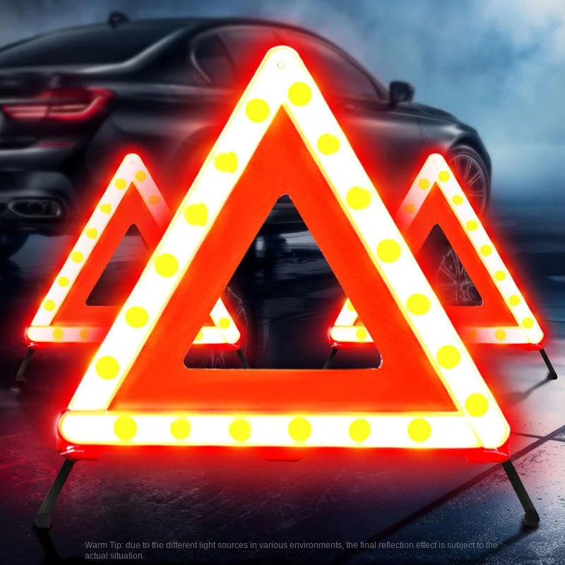 Foldable Red Reflective Warning Triangle | Car Road Safety Road Safety Triangle Axl