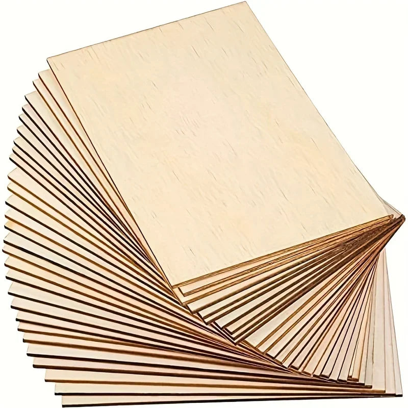 10-Pack Unfinished Wood Panels – DIY Craft & Painting Boards Wood Craft Panels Axl 10pcs