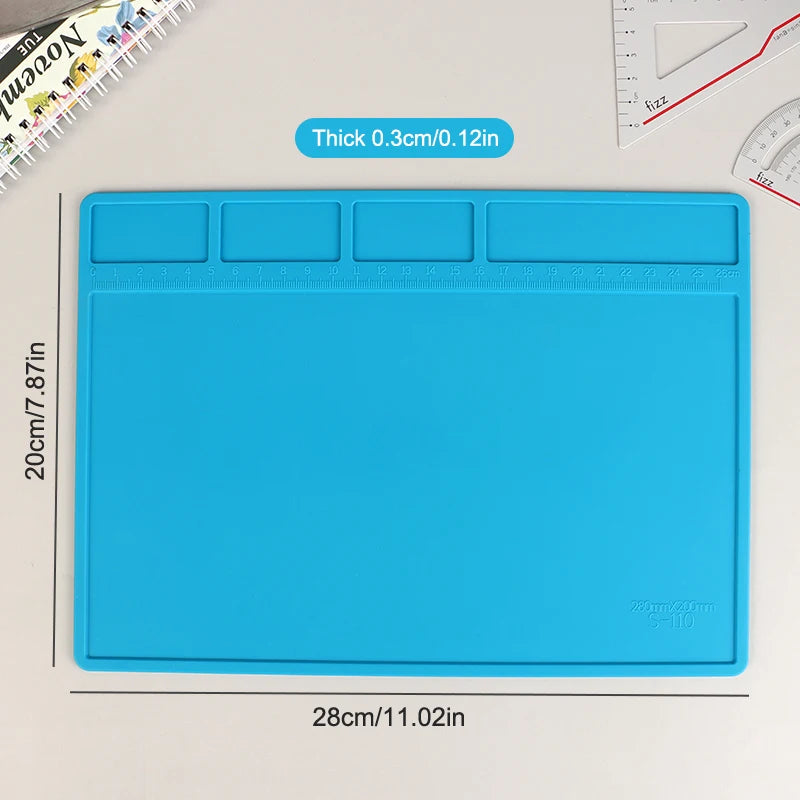 ESD Silicone Soldering Mat – Heat-Resistant Electronics Repair Pad Soldering Work Mat Axl A2