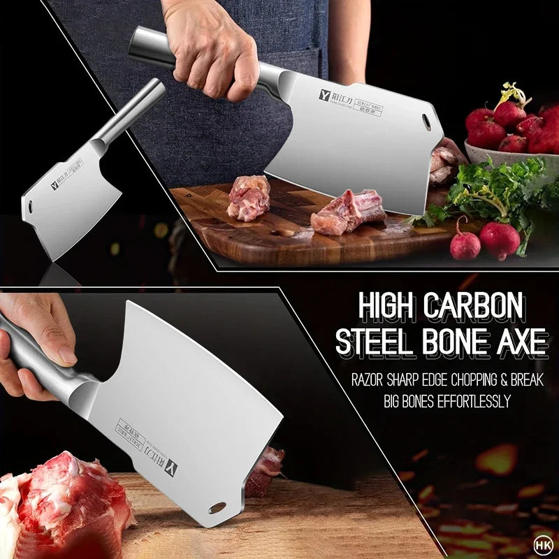 High-Hardness Stainless Steel Bone Cutting Kitchen Knife Kitchen Knife Axl