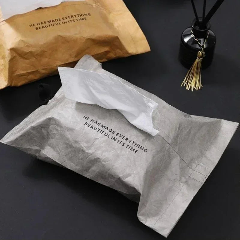 Microfiber Tissue Box Cover – Car & Home Tissue Holder Tissue Box Cover Axl