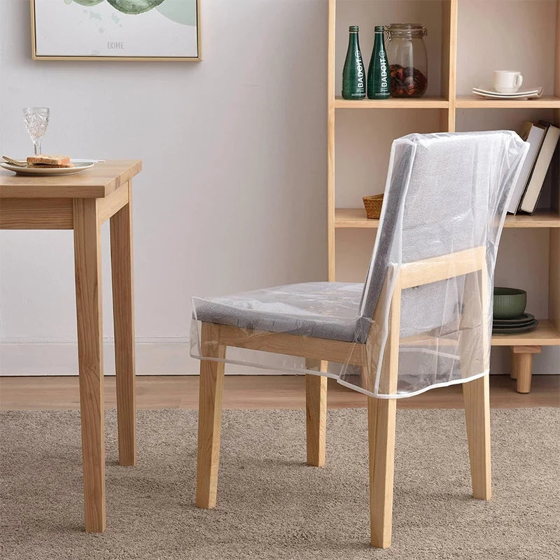 Transparent PVC Dining Chair Cover with Backrest – Dustproof Chair Cover Axl