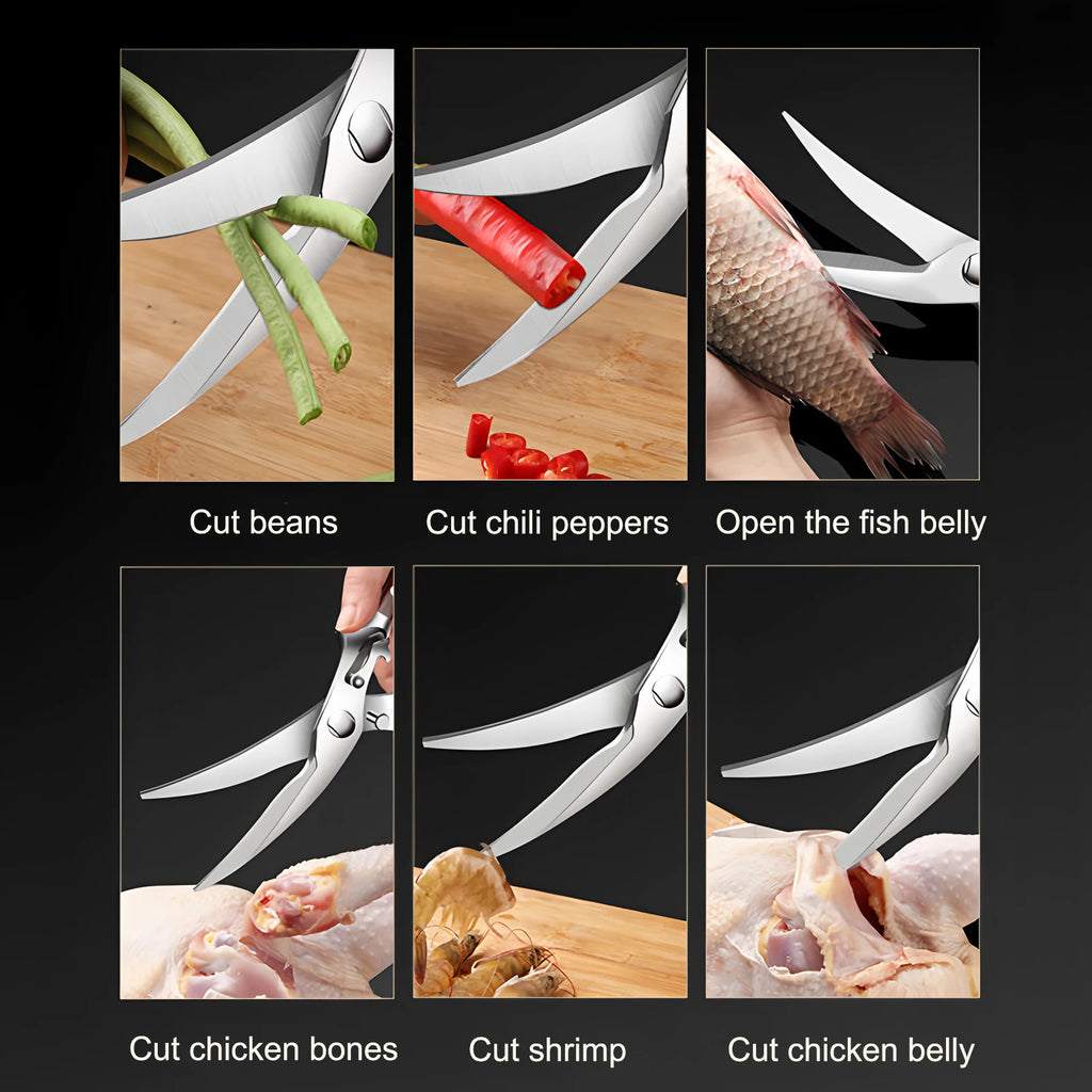 Multi-Functional Kitchen Scissors – Non-Slip BBQ Shears Kitchen Scissors Axl