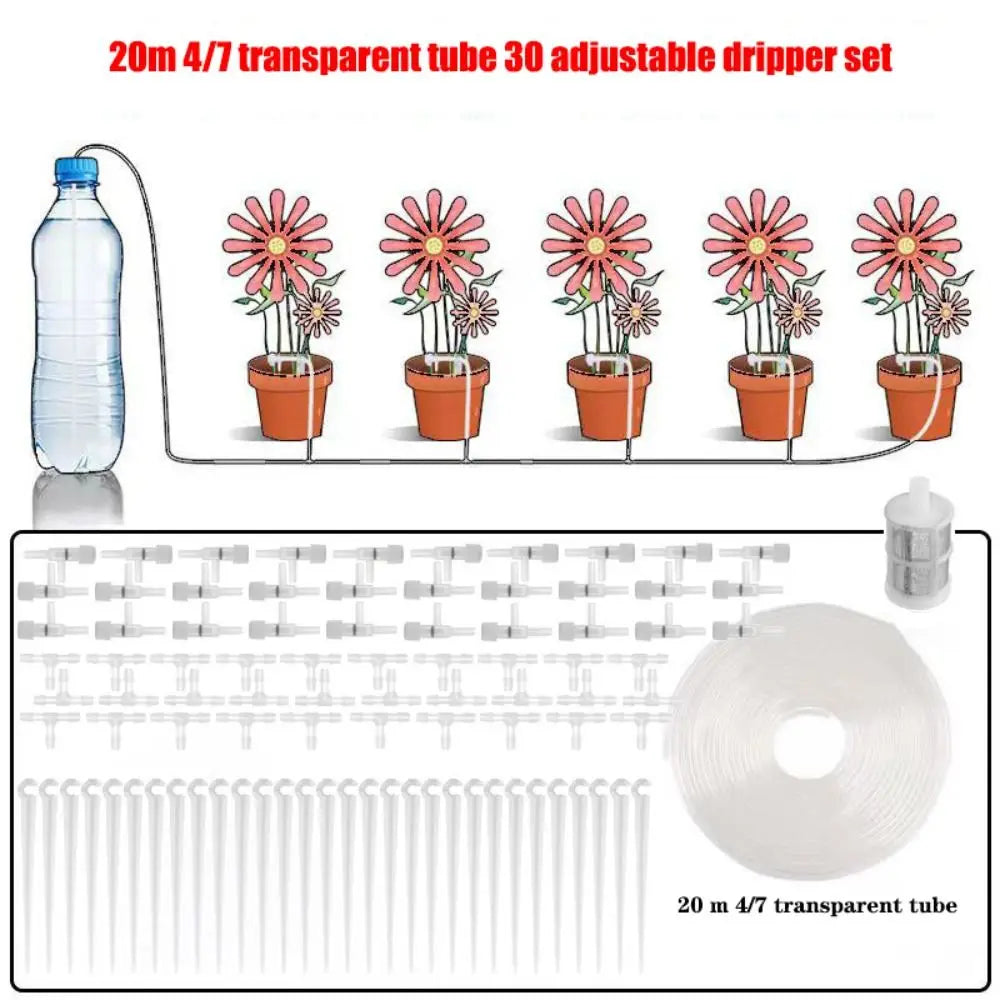 Adjustable Garden Drip Irrigation Kit 10/20/30M | Plant Watering Drip Irrigation Kit Axl 20 m 30 regulator