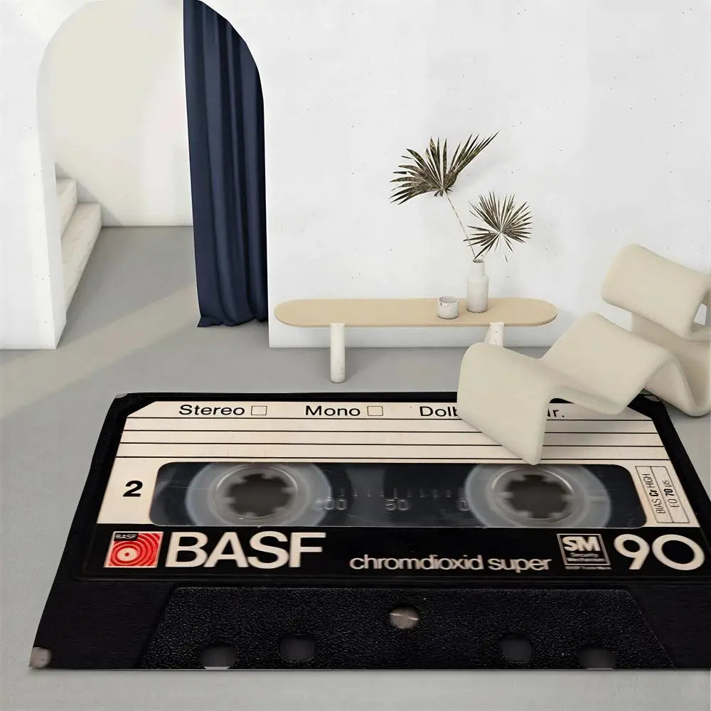 Retro Flannel Floor Mat – Non-Slip Soft Indoor Area Rug Indoor Area Rug Axl White4 120x160cm