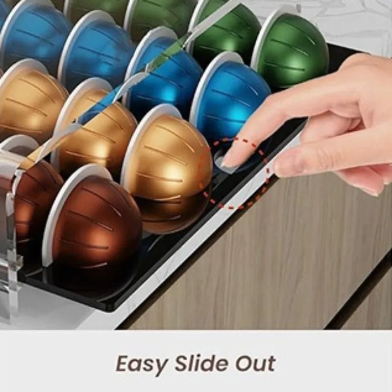 Acrylic Coffee Capsule Storage Rack – Modern Minimalist Organizer Coffee Pod Rack Axl
