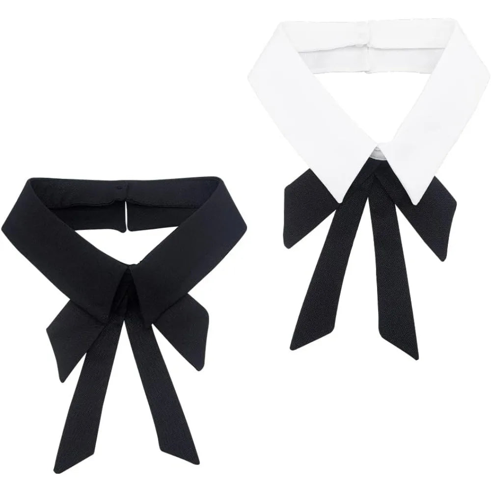 2-Piece Detachable False Collar Set – Peter Pan & Bow Tie Detachable Collar Set Axl
