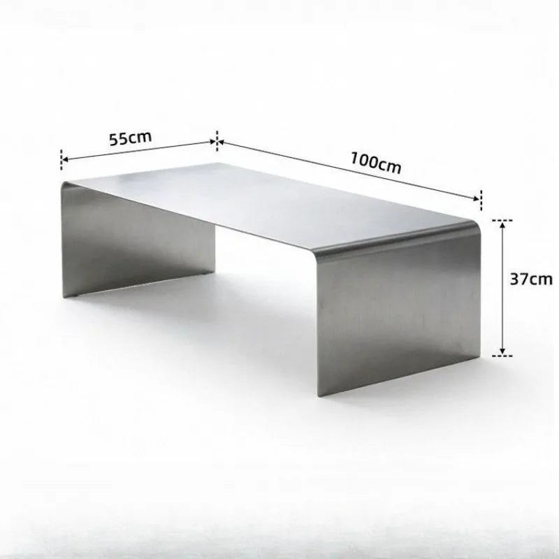Stainless Steel Rectangular Coffee Table – Modern Minimalist Coffee Table Axl 100X55X37CM