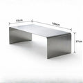 Stainless Steel Rectangular Coffee Table – Modern Minimalist Coffee Table Axl 100X55X37CM
