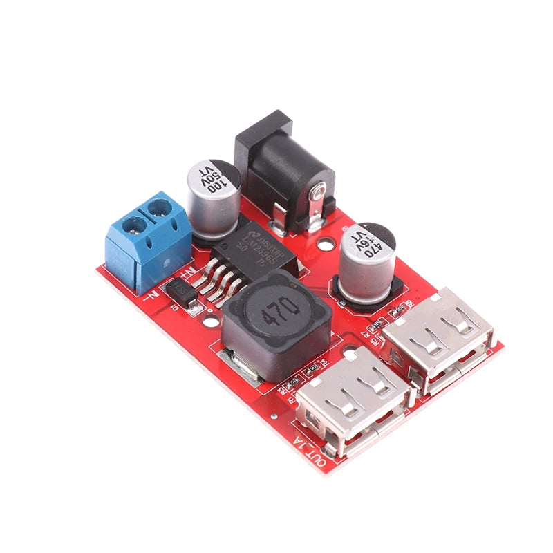 DC-DC Step-Down Converter 9–36V to 5V 3A Dual USB Power Module DC-DC Power Converter Axl