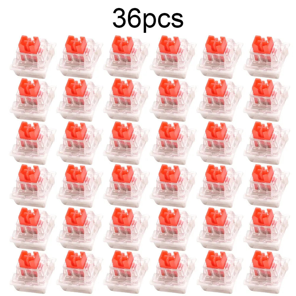 36PCS 3-Pin Tactile Mechanical Keyboard Switches | Hot Swap Keyboard Switches Axl Red China Mainland