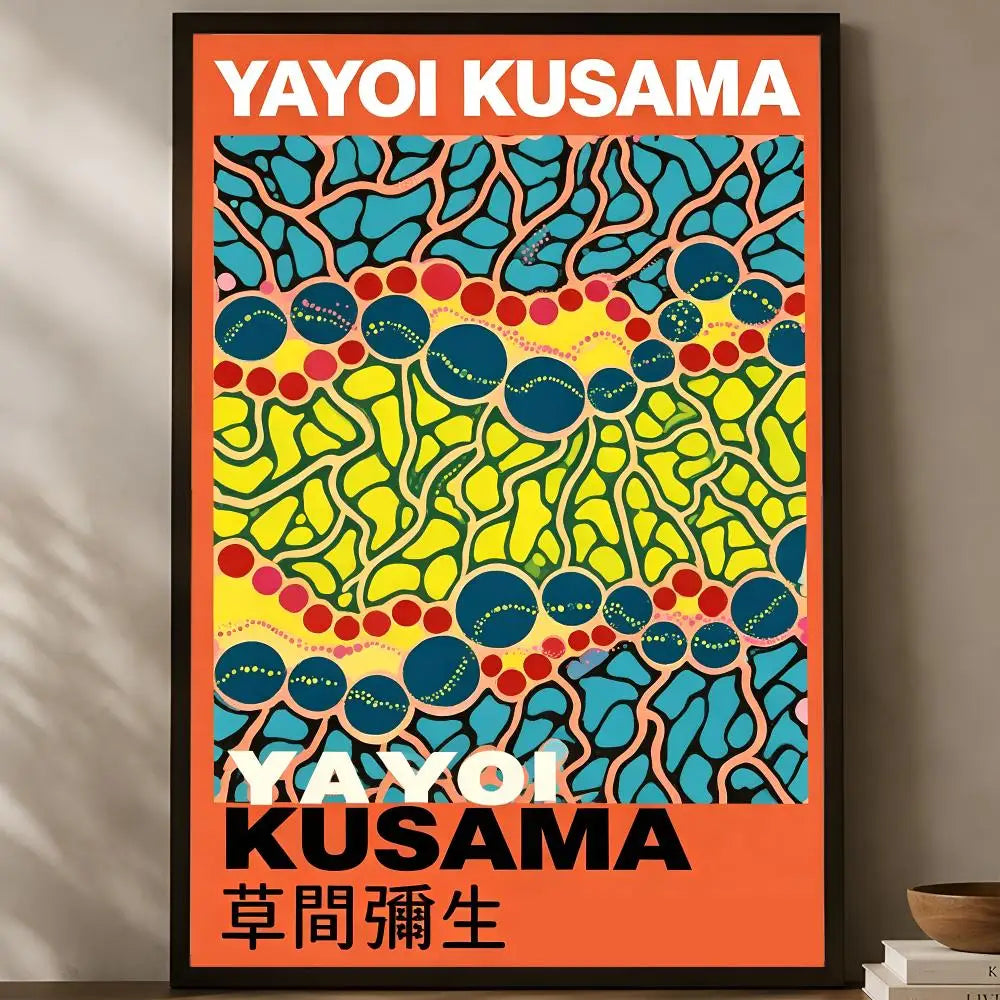 Yayoi Kusama Wall Art Poster – Self-Stick Waterproof HD Wall Art Poster Axl White02 15X20cmNoframe