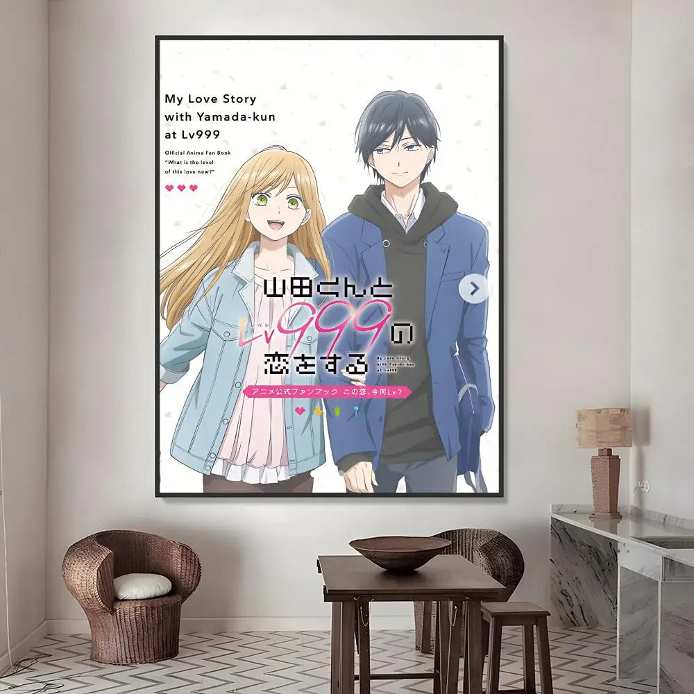 Yamada-kun at Lv999 Anime Poster HD Waterproof PVC Wall Sticker Anime Wall Sticker Axl