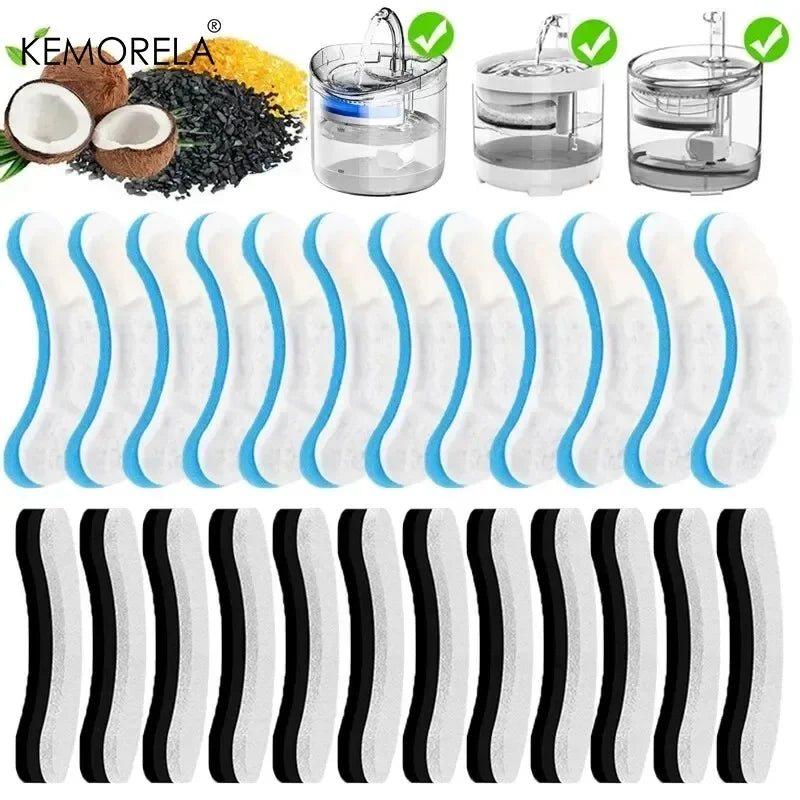 KEMORELA WF060 Activated Carbon Filters for Pet Water Fountain Pet Fountain Filter Axl