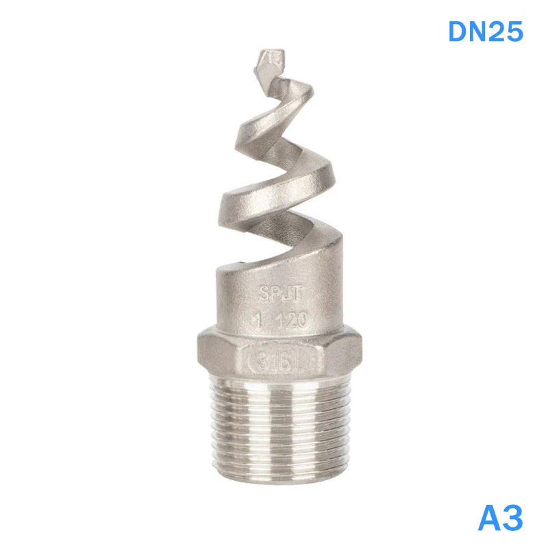 Spiral Cone Spray Nozzle 1/2" 3/4" 1" Stainless Steel Wide Angle Spray Nozzle Axl A3