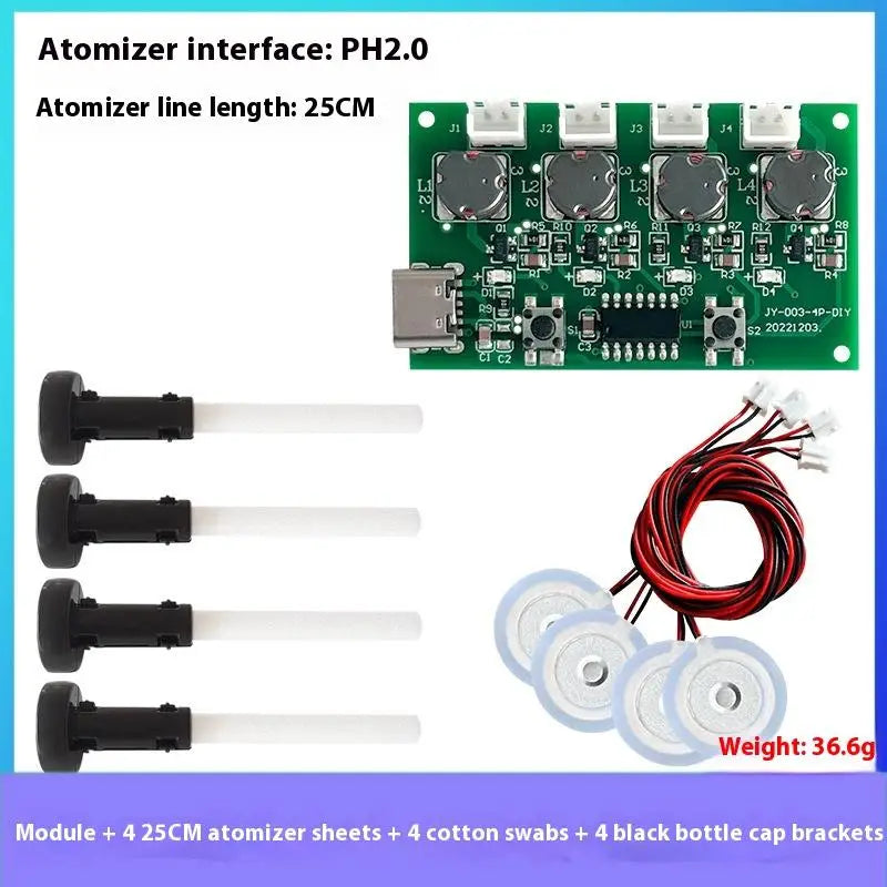 USB-C Mini Humidifier DIY Kit – 4-Spray Mist Maker & Atomizer Humidifier DIY Kit Axl A3