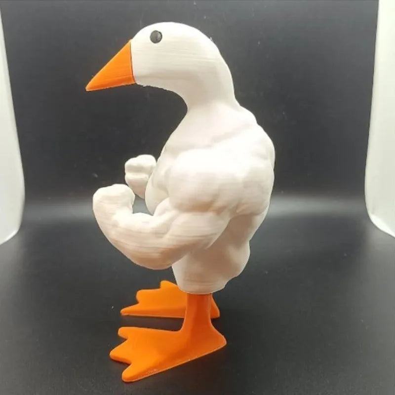 Muscle Duck Figurine – Modern Resin Desktop Ornament Decorative Figurine Axl