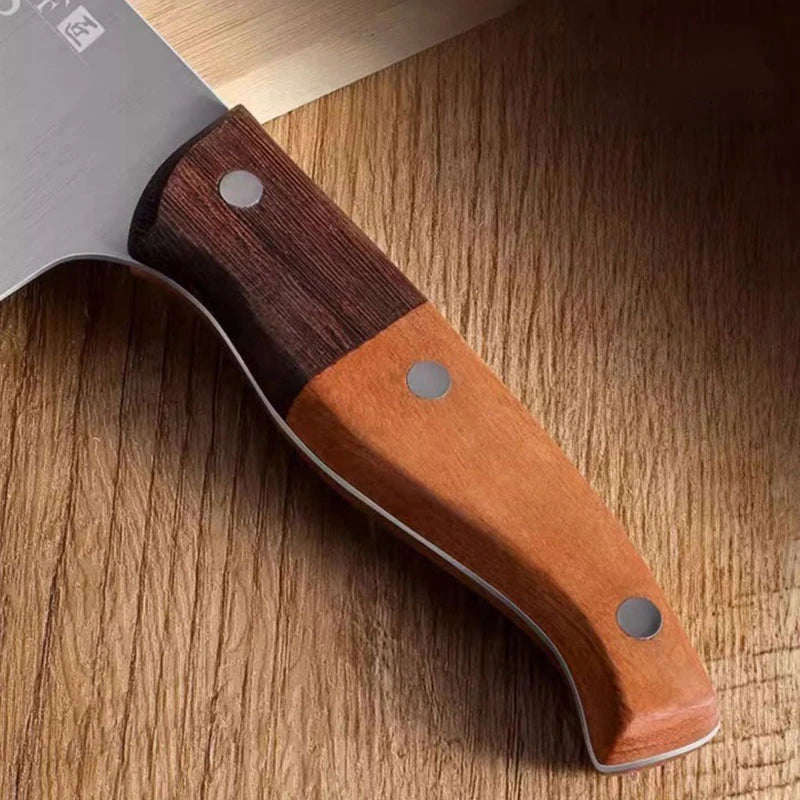 PLYS Stainless Steel Slicing Knife – Two-Color Wooden Handle Slicing Knife Axl