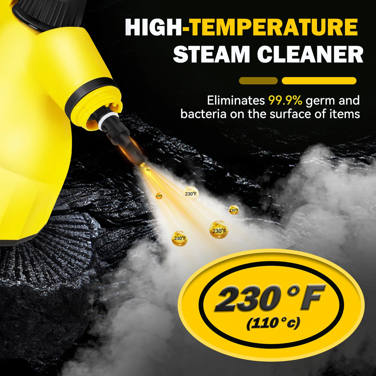 BALASHOV 1200W Handheld Steam Cleaner – Kitchen, Car & Home Handheld Steam Cleaner Axl