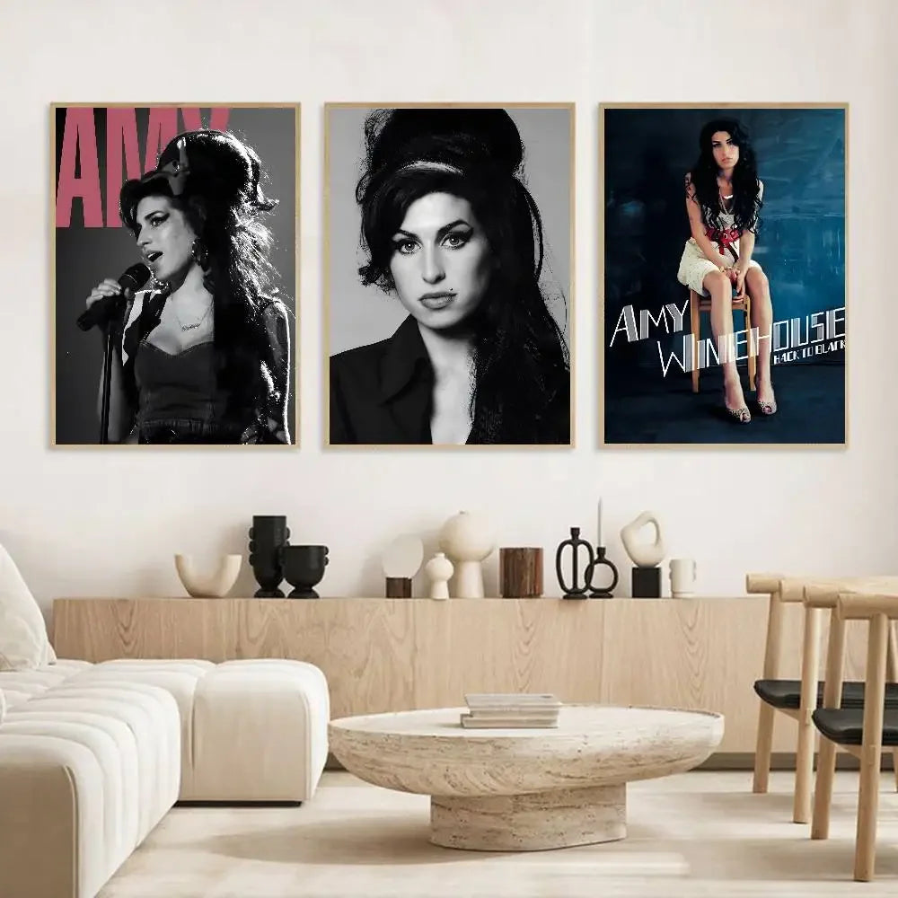 Amy Winehouse HD Poster – Self-Adhesive Waterproof Wall Art Wall Art Poster Axl