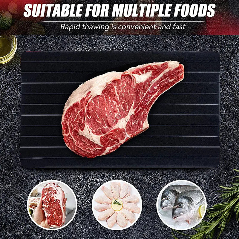 Large Aluminum Defrosting Tray – Fast Thawing Plate for Meat Defrosting Tray Axl