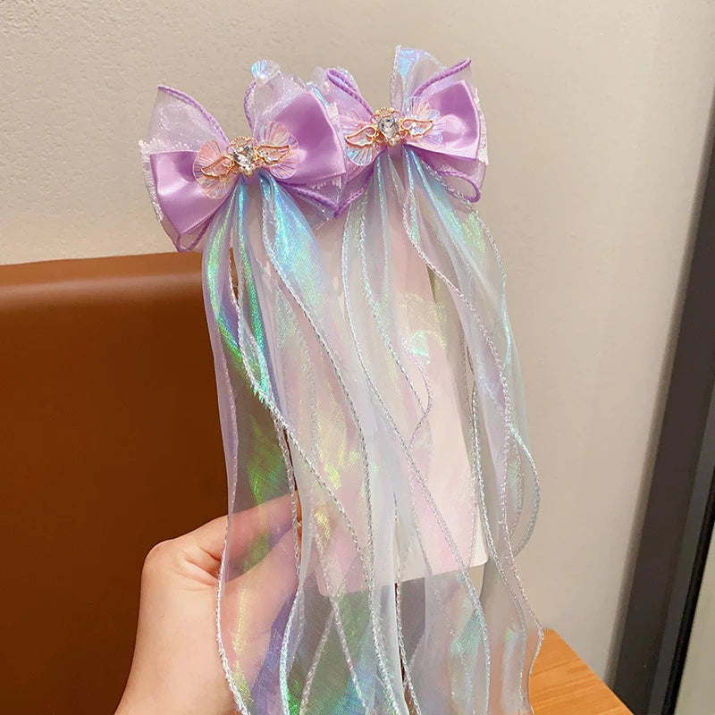 Mermaid Princess Bow Hair Clip – Girls Braided Hair Accessory Hair Clip Accessory Axl N5