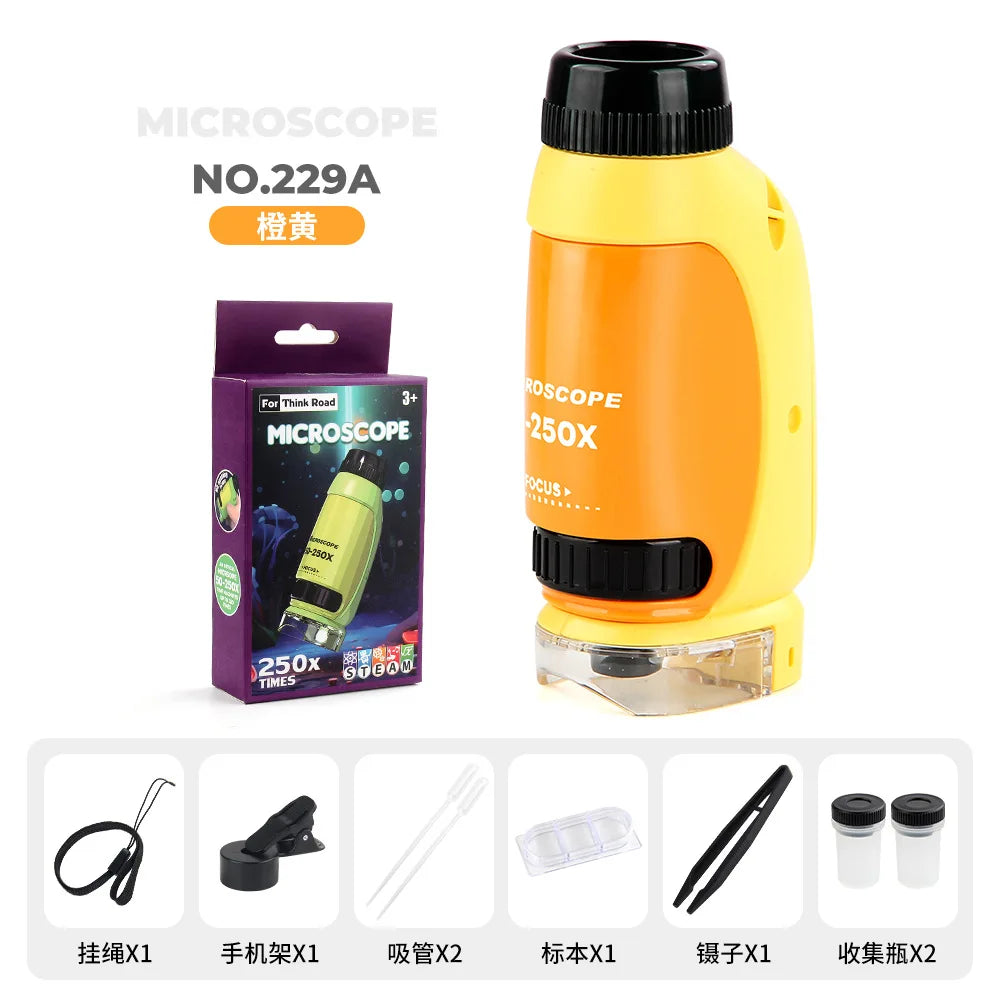 Kids Portable Mini Handheld Microscope – 500X Science Toy Kids Science Microscope Axl 3