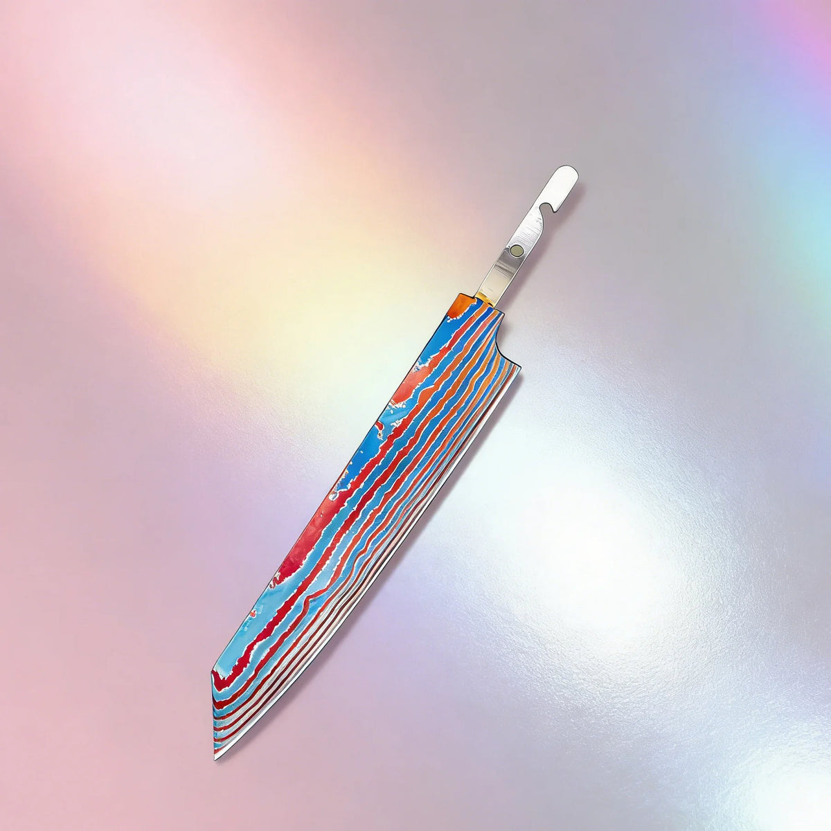 Kiritsuke Chef Knife Blade Set – Titanium Damascus Steel DIY Knife Making Blade Axl Knife Blade-1PC