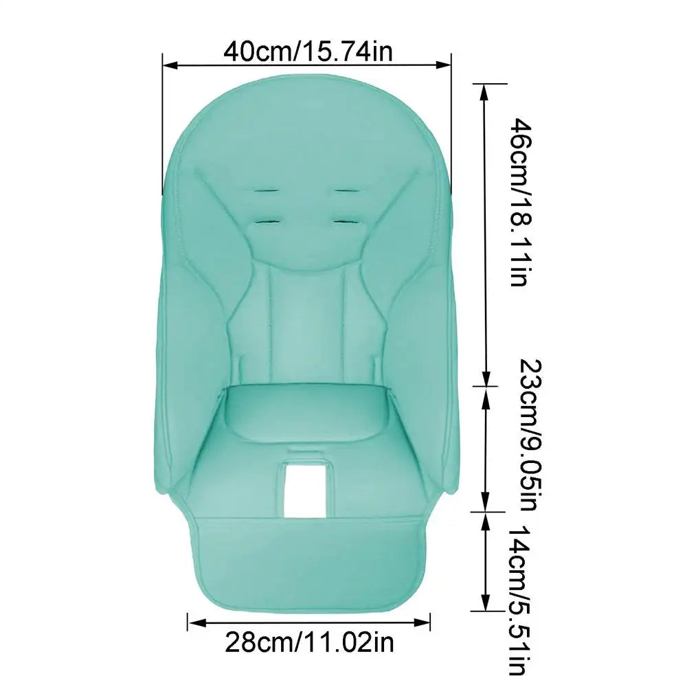 Kids High Chair Cushion – PU Leather Padded Seat Cover High Chair Cushion Axl Mint Green