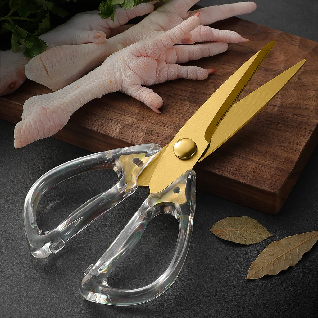 Kitchen Scissors Transparent Handle – Meat & Vegetable Shears Kitchen Scissors Axl