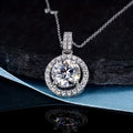 Huitan CZ Pendant Necklace – Crystal Wedding Jewelry for Women Pendant Necklace Axl XL1073 45cm