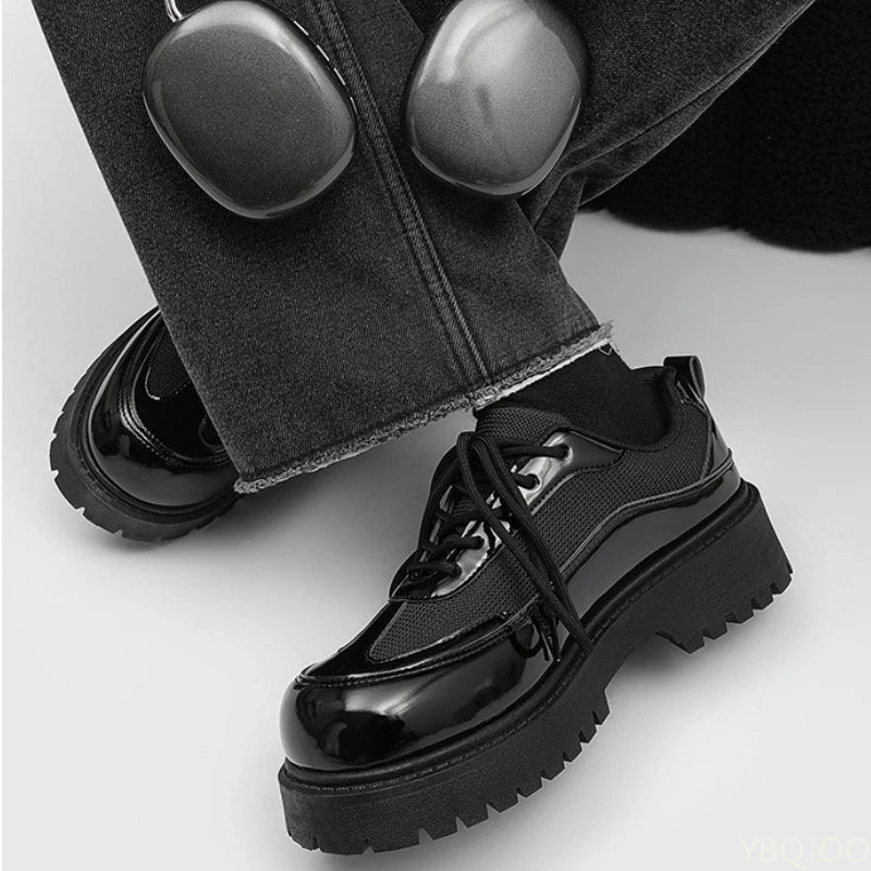 Men's Low Top Lace-Up Casual Dress Shoes – Thick Sole Men's Dress Shoes Axl
