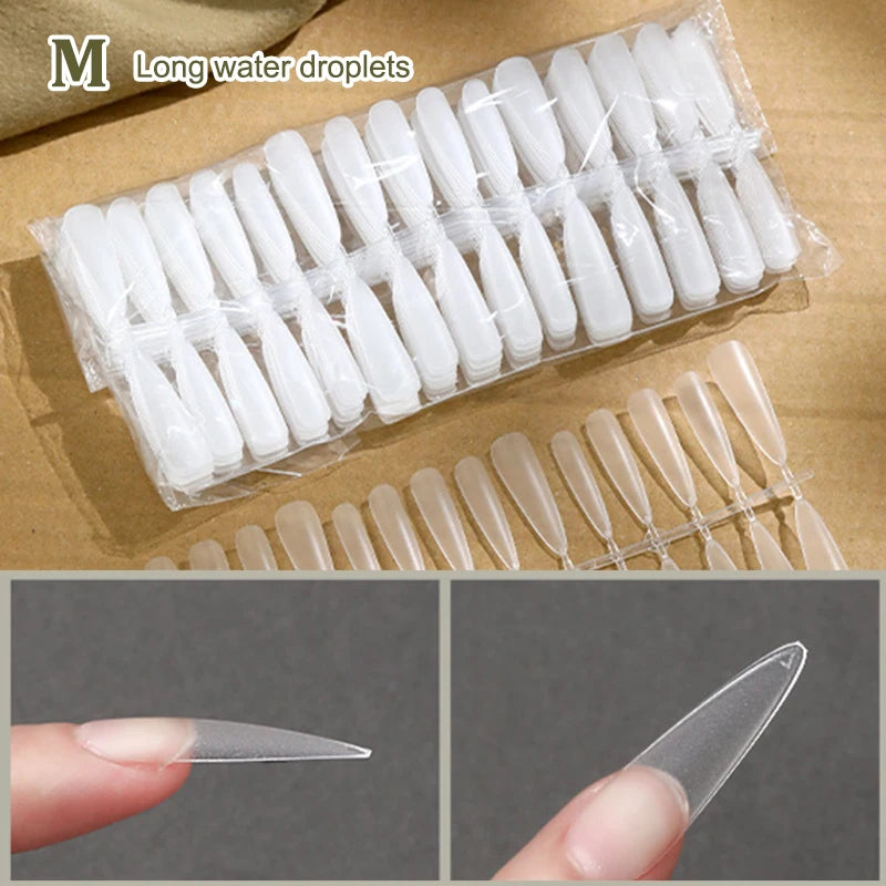 300 Pcs Matte & Clear False Nail Tips – Gel Extension DIY Kit False Nail Tips Axl A3