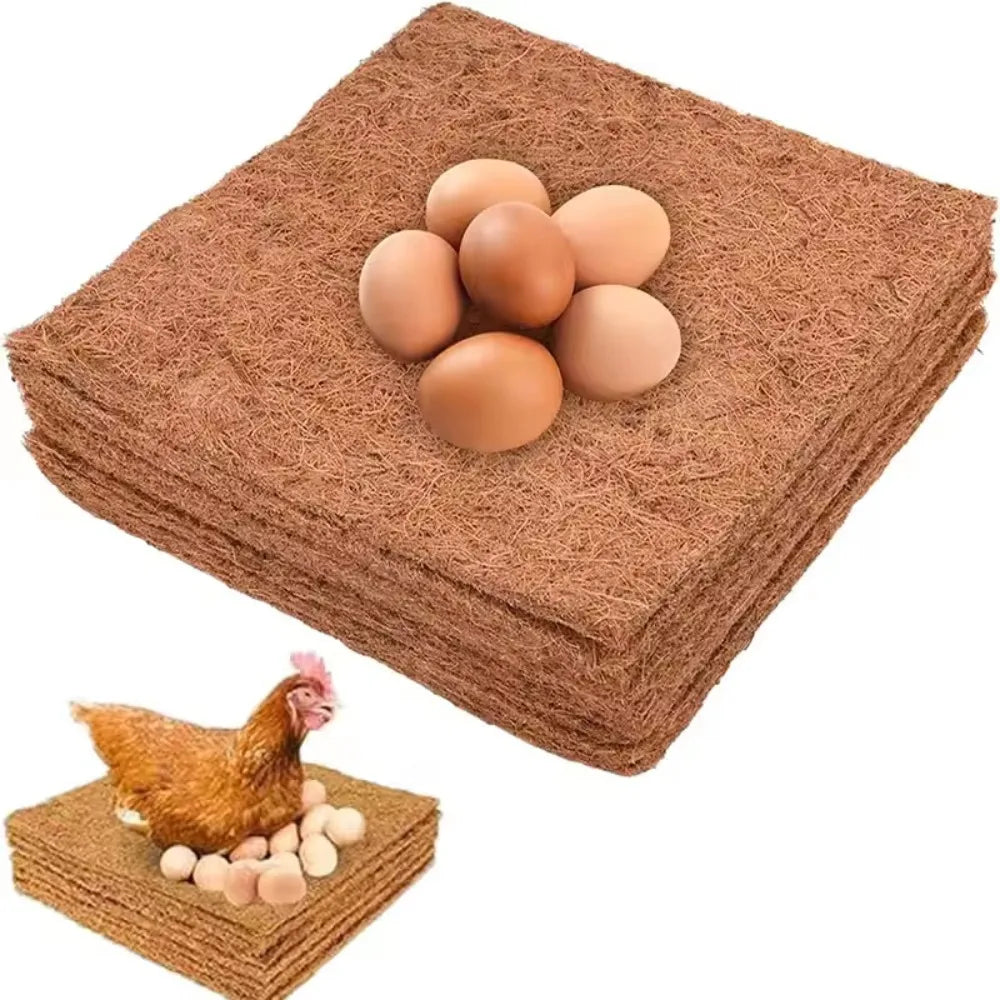 Coconut Fiber Chicken Nesting Pads – Reusable Hen Bedding Mat Poultry Nesting Pads Axl