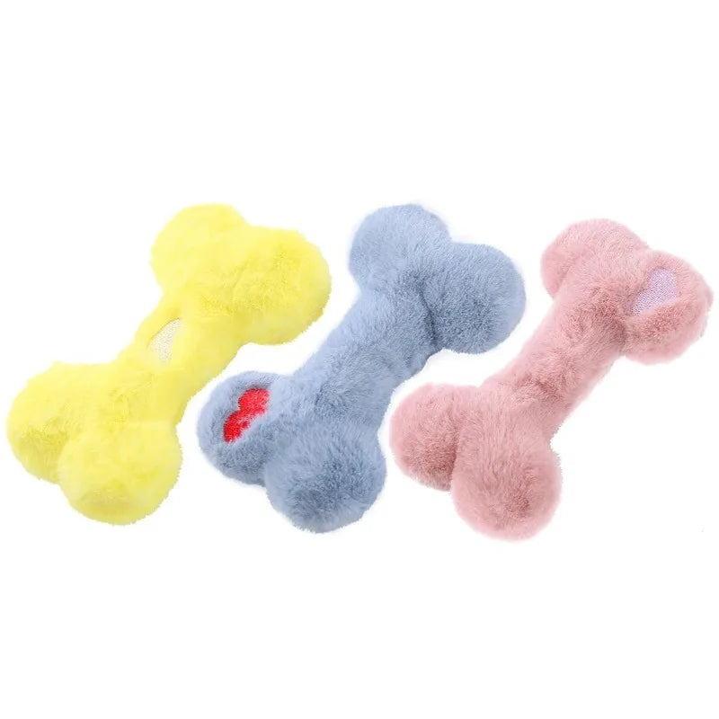 Cute Love Bone Plush Squeaky Dog Toy – Bite-Resistant Plush Dog Toy Axl