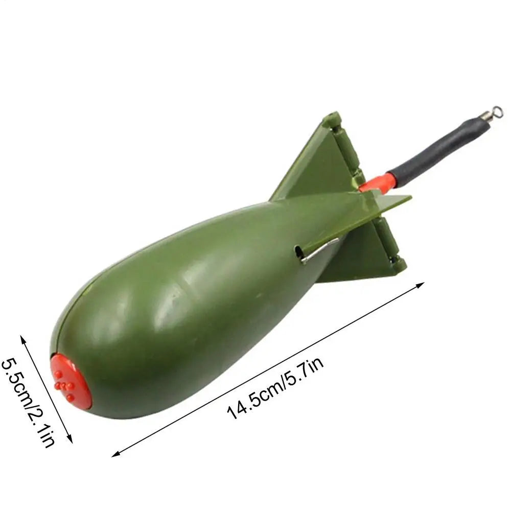 Carp Fishing Rocket Bait Feeder Float Cage – PP Bait Dispenser Fishing Bait Feeder Axl Green
