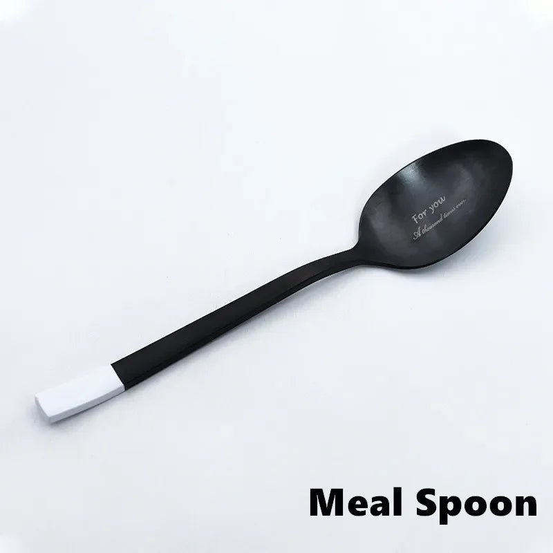 Stainless Steel Cutlery Set – Knife, Fork & Spoon Flatware Flatware Cutlery Set Axl Meal Spoon