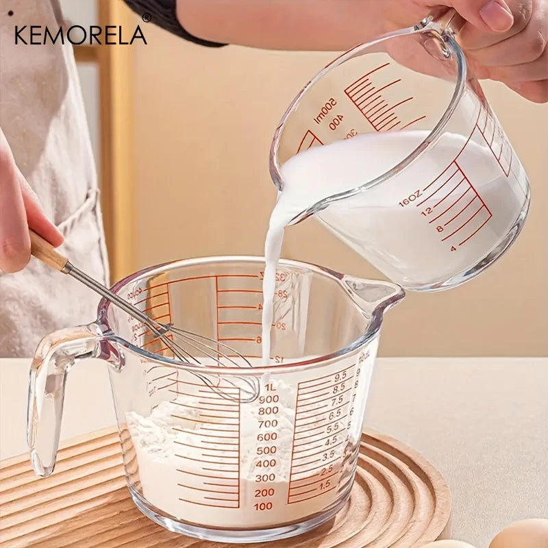 KEMORELA Glass Measuring Cup – Microwave Safe for Baking Glass Measuring Cup Axl