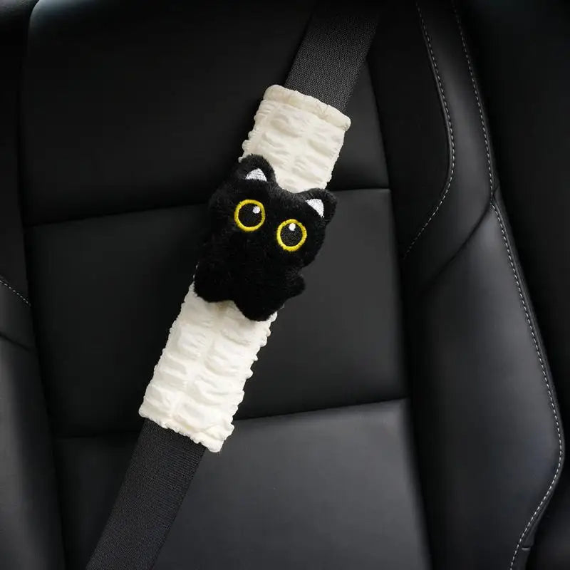 Black Cat Seatbelt Shoulder Pad – Soft Car Seat Belt Cover Seatbelt Shoulder Pad Axl A5