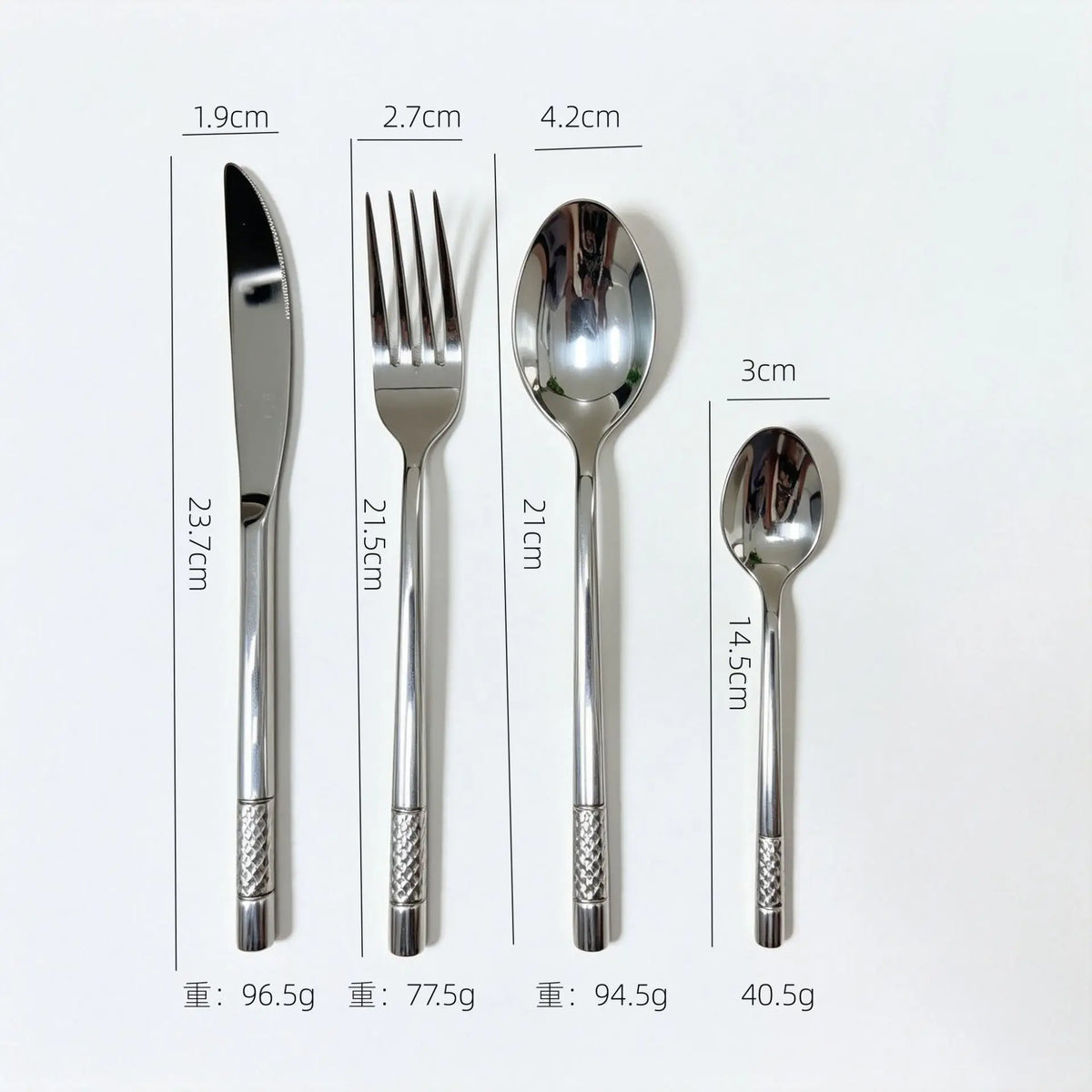 Stainless Steel Flatware Set – Steak Knife, Fork & Spoon Flatware Set Axl