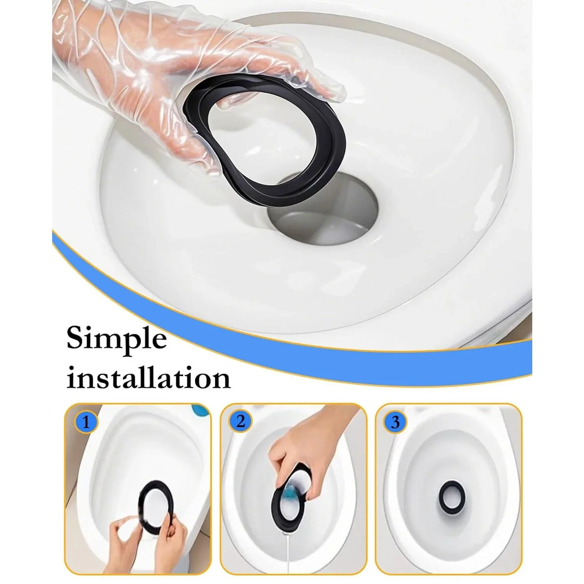 Toilet Flush Ball Seal Replacement Kit – Silicone Gasket Set Toilet Repair Kit Axl